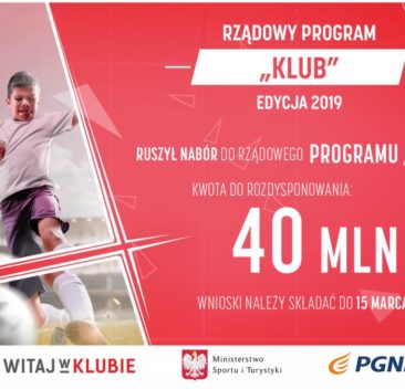 Rządowy Program "KLUB" 2019